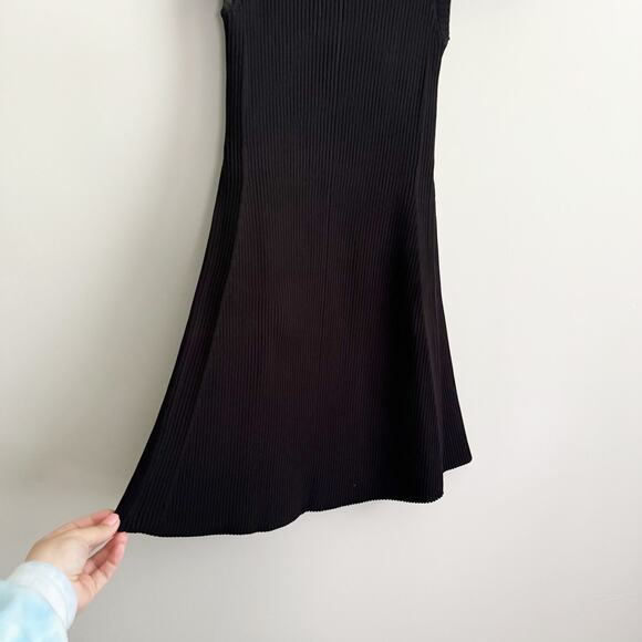Aje Black Questa Puff Ruffle Sleeve Mini Dress Small - Picture 8 of 11
